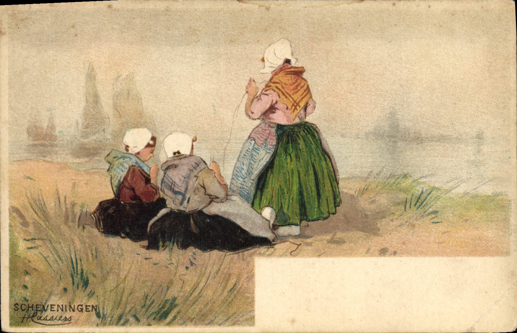 CPA Fantaisie Illustrateur Scheveningen 