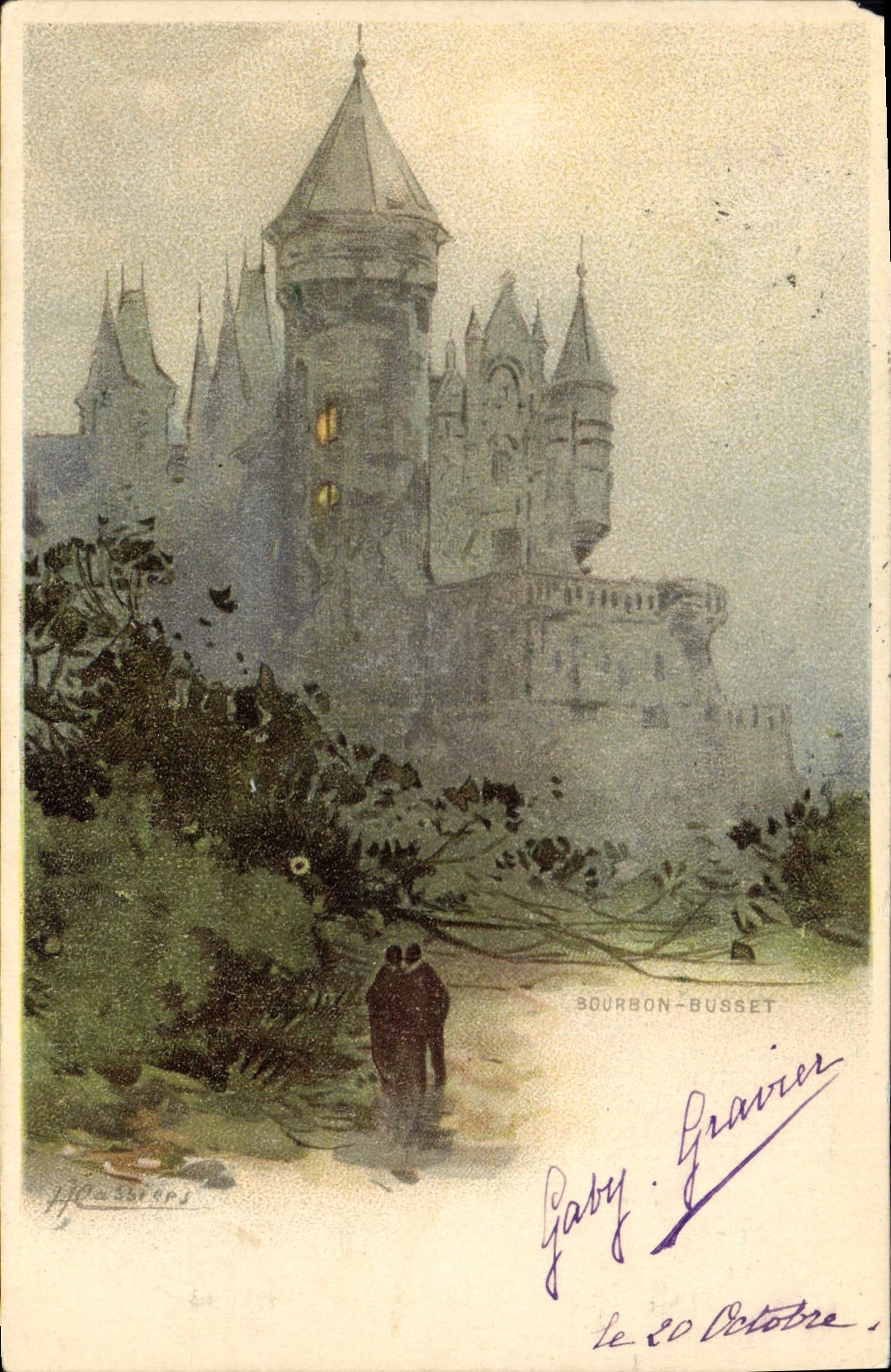 VINTAGE POSTCARD Fantasy Illustrator Busset Bourbon