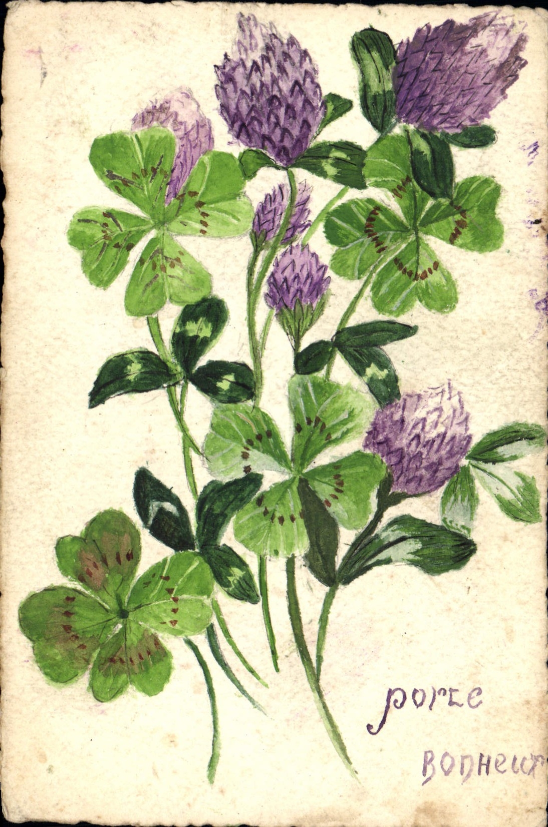 CPA (dessin la main) Fleurs