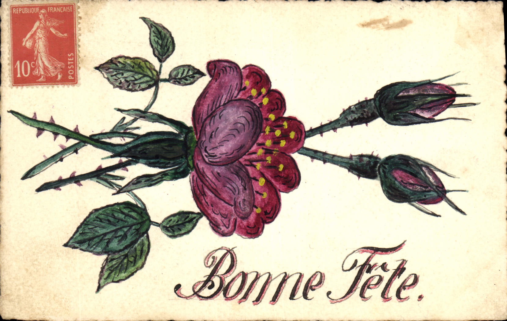 La POSTAL de la VENDIMIA (que dibuja la mano) florece buen festival