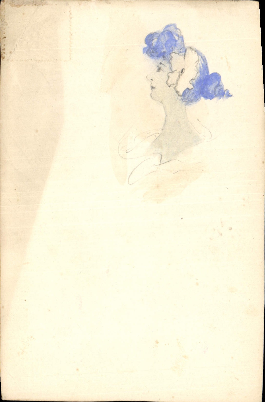 CPA (dessin la main) Femme