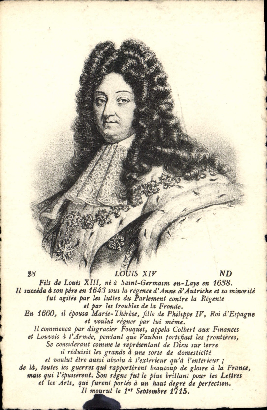CPA Louis XIV Roi de France