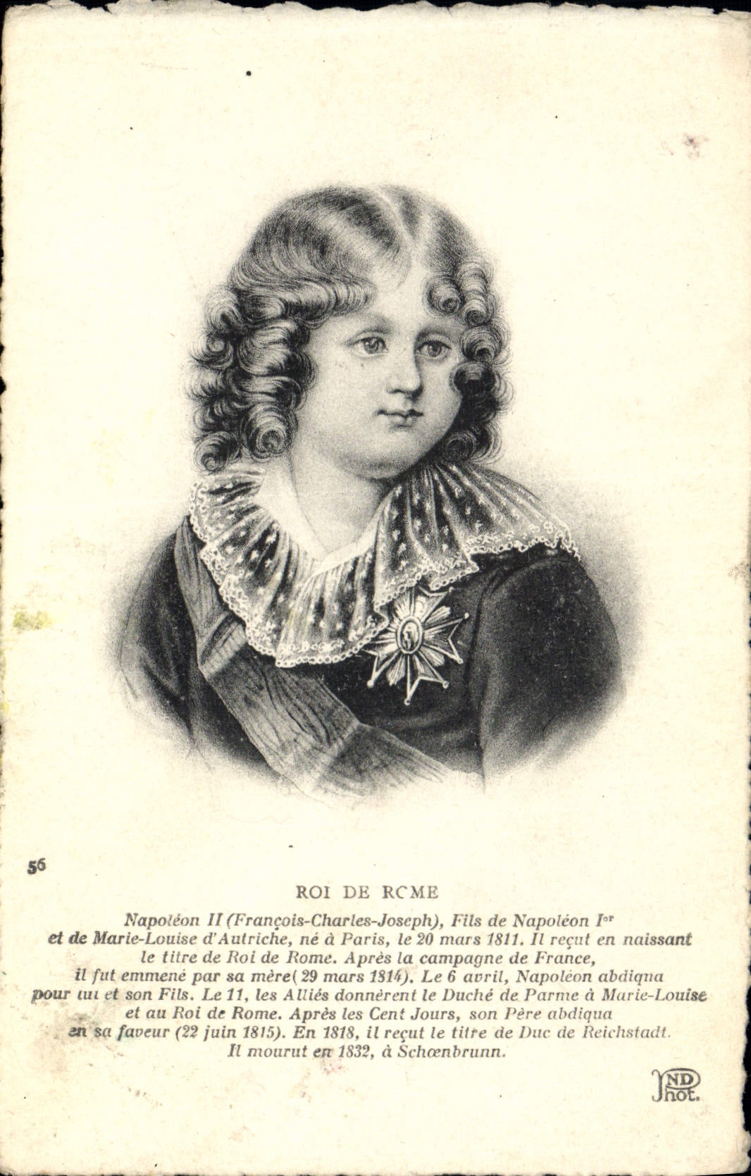 CPA Napoleon II Roi de Rome