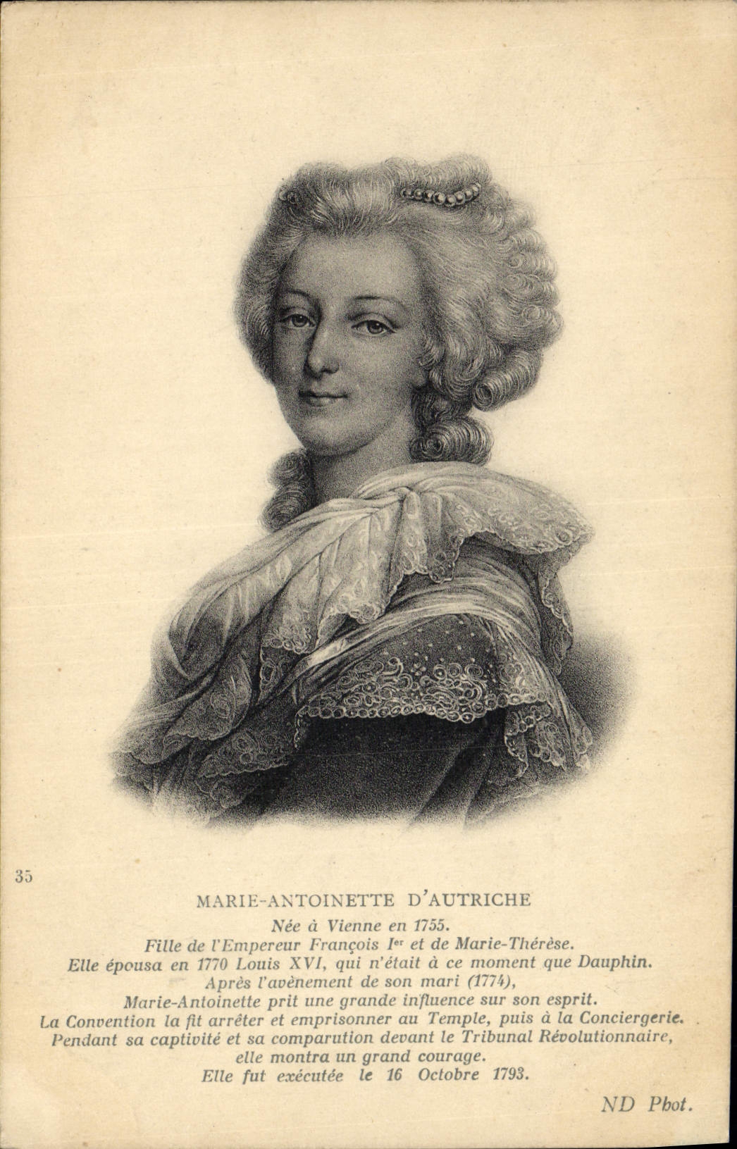 CPA Marie Antoinette d'Autriche