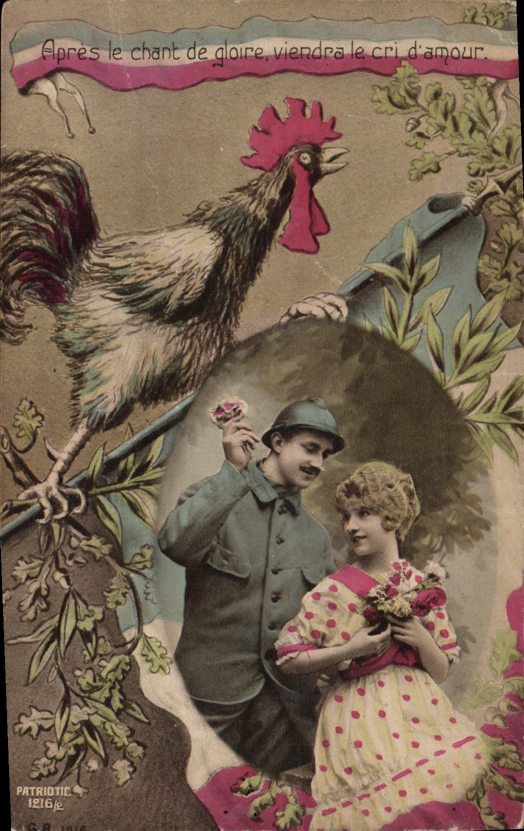CPA Coq Poule Militaria