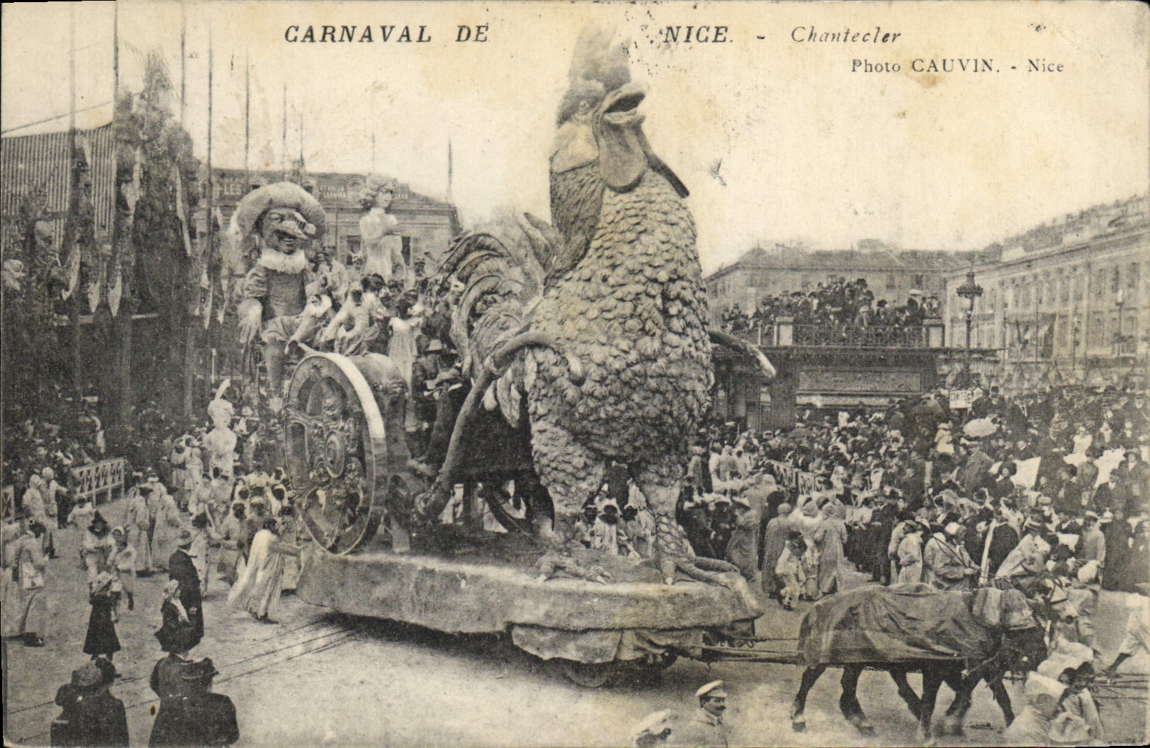 CPA Coq Poule Carnaval de Nice Chantecler