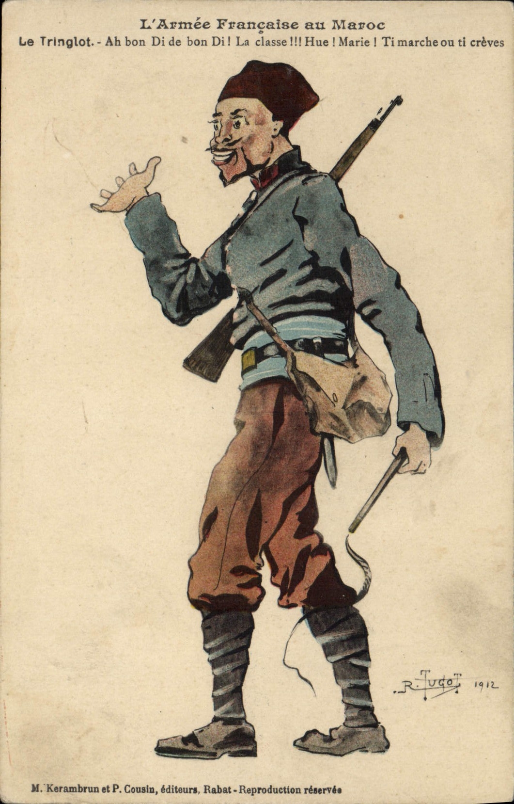 CPA Militaria L'armee francaise au Marox Le Tringlot