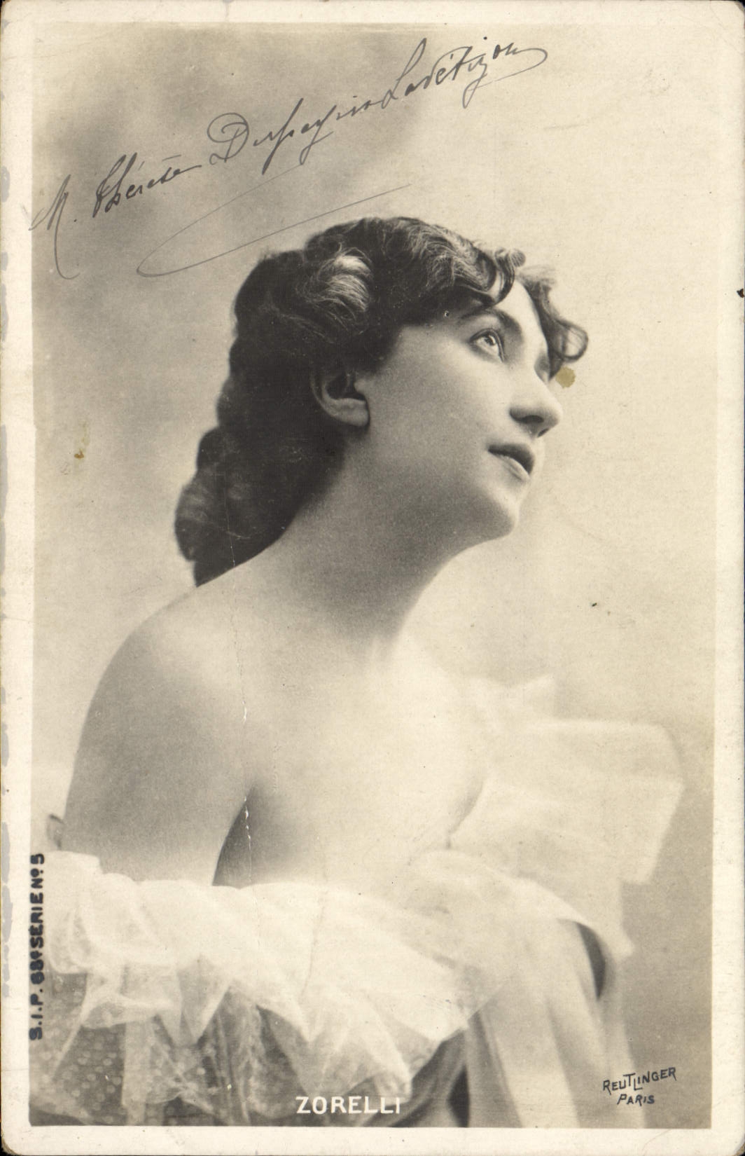 VINTAGE POSTCARD Theater Zorelli Woman