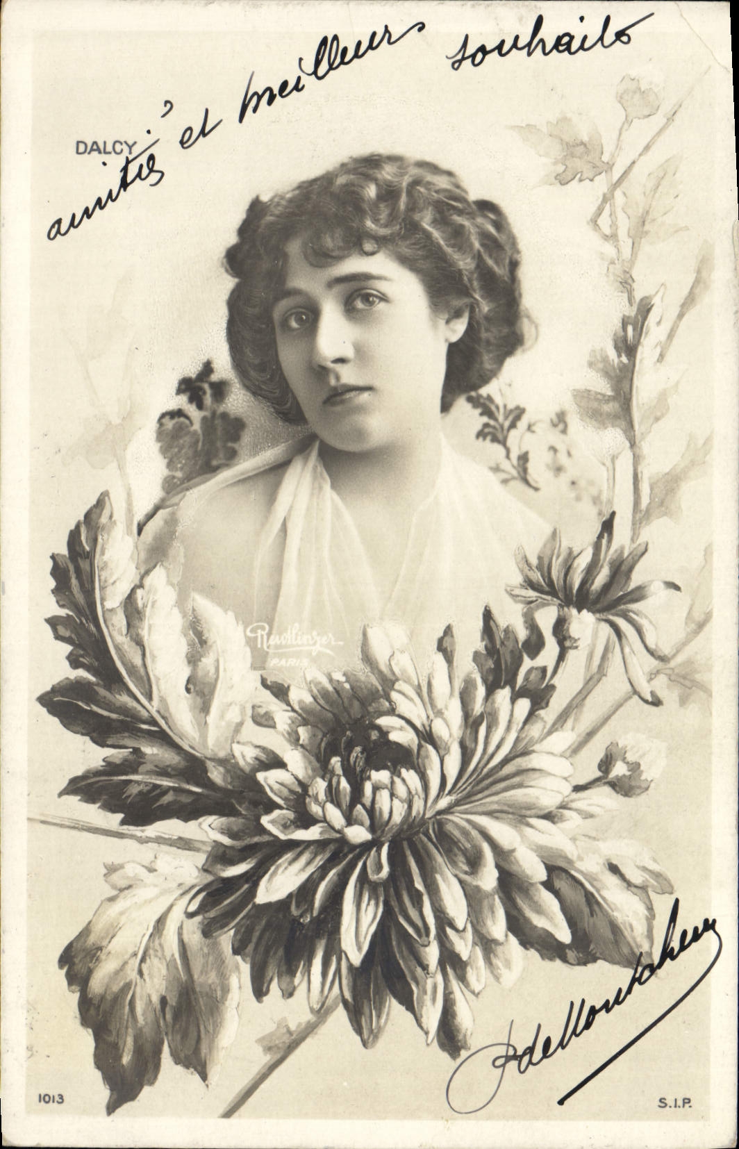 VINTAGE POSTCARD Theater Dalcy Woman