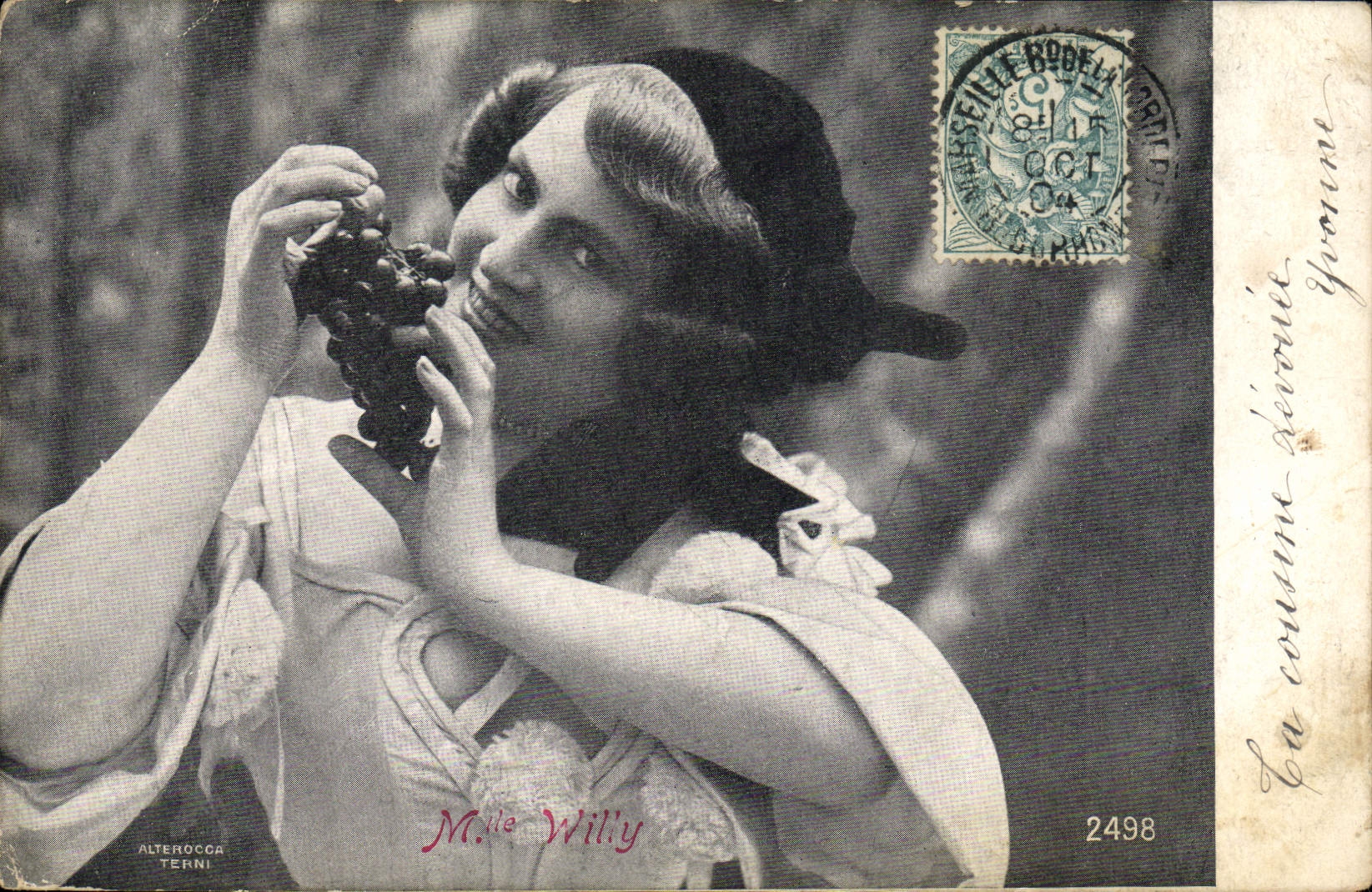 VINTAGE POSTCARD Theater Woman Miss Willy