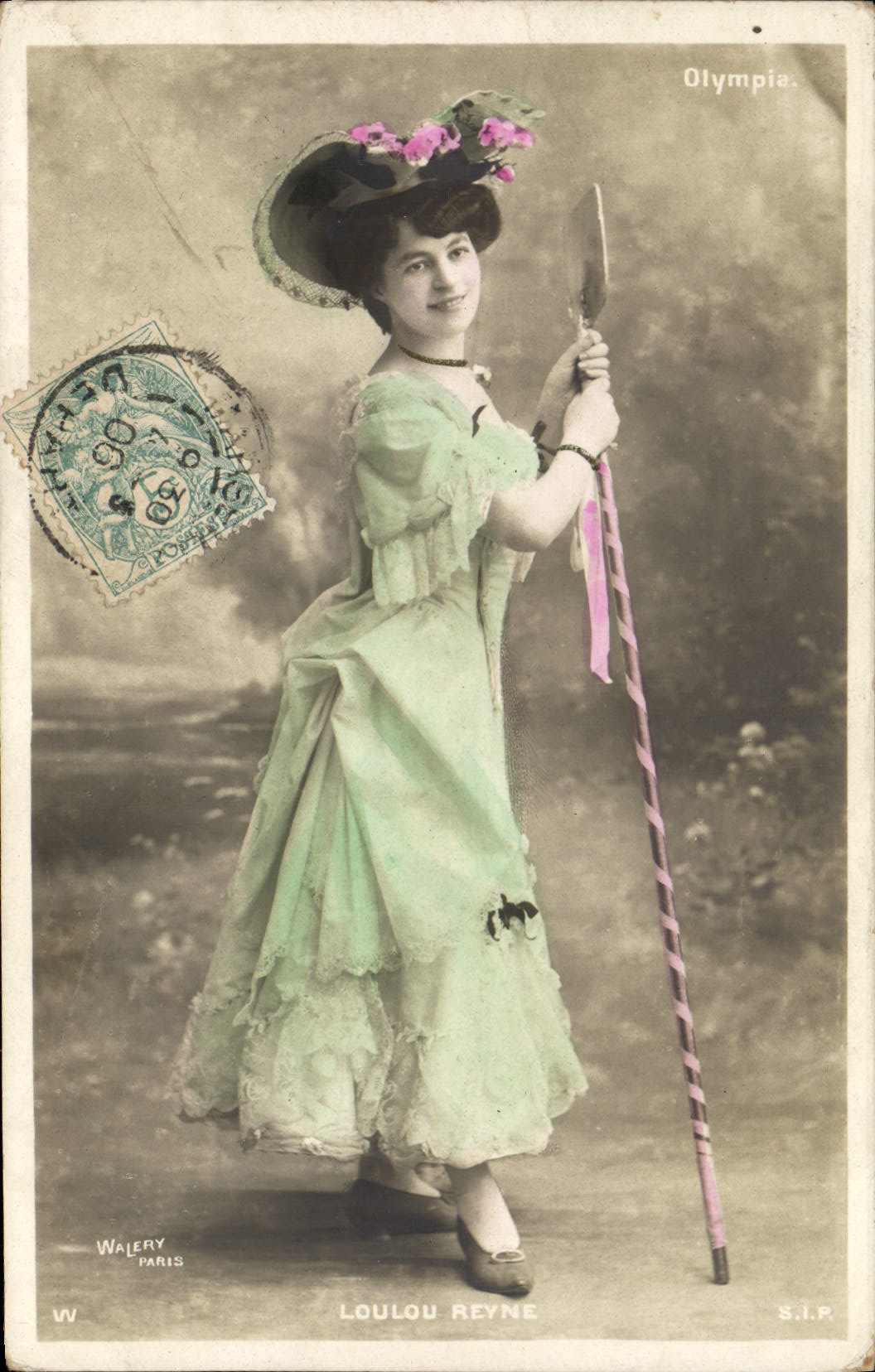 VINTAGE POSTCARD Theater Woman Olympia Reyne Spitz