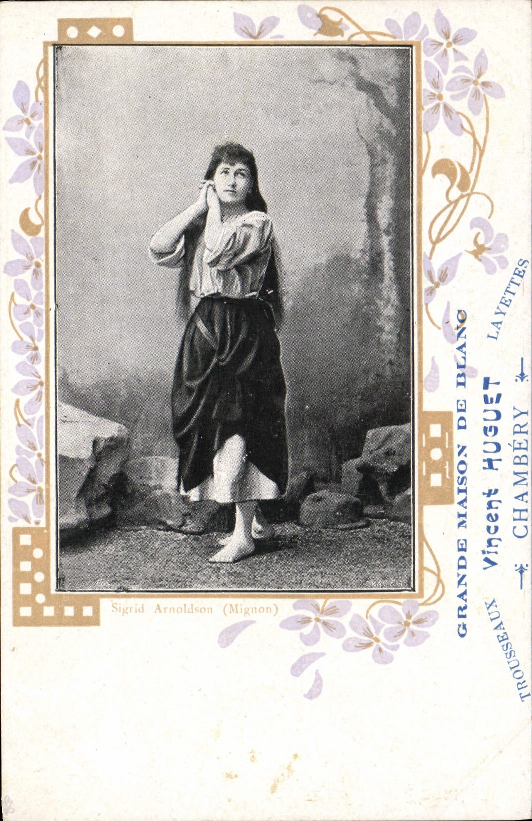 VINTAGE POSTCARD Theater Woman Sigrid Arnoldson Nice