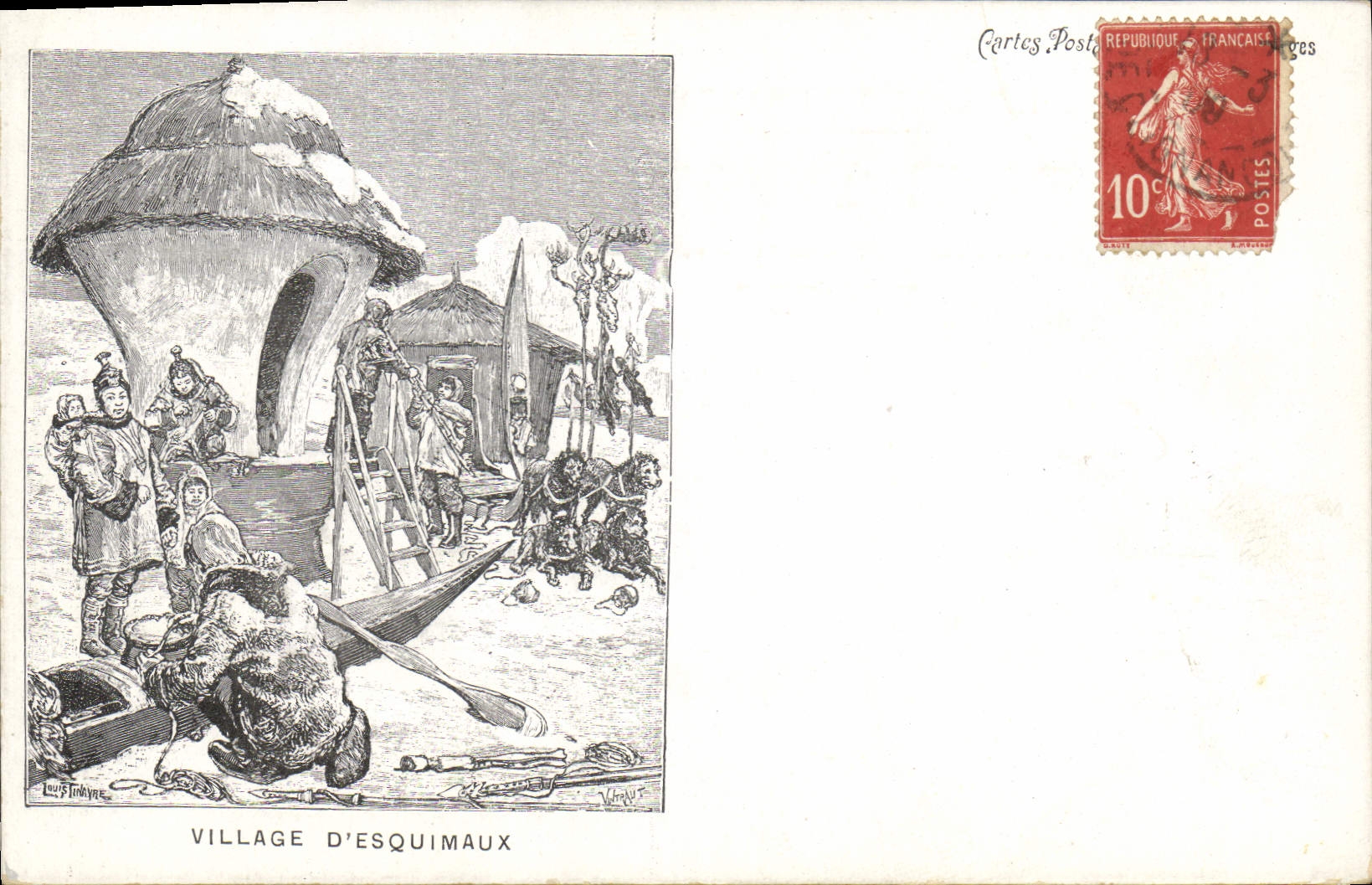 CPA Polaire Village d'esquimaux