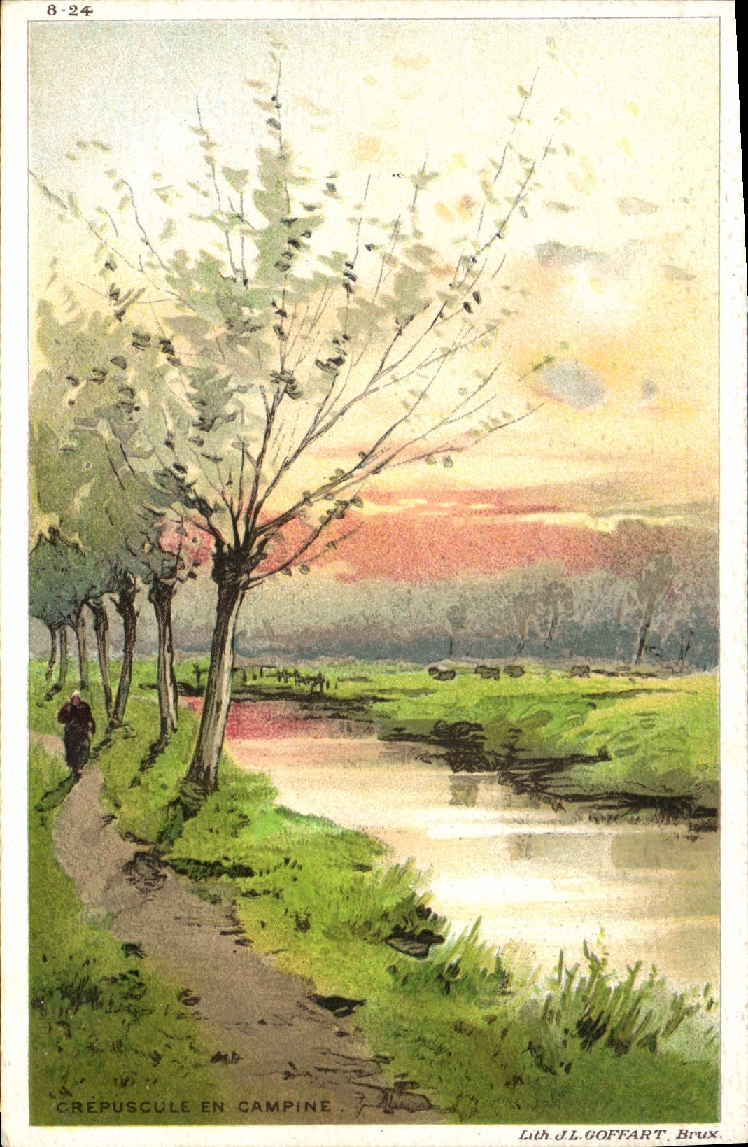 CPA Fantaisie Illustrateur Crepuscule en Campine