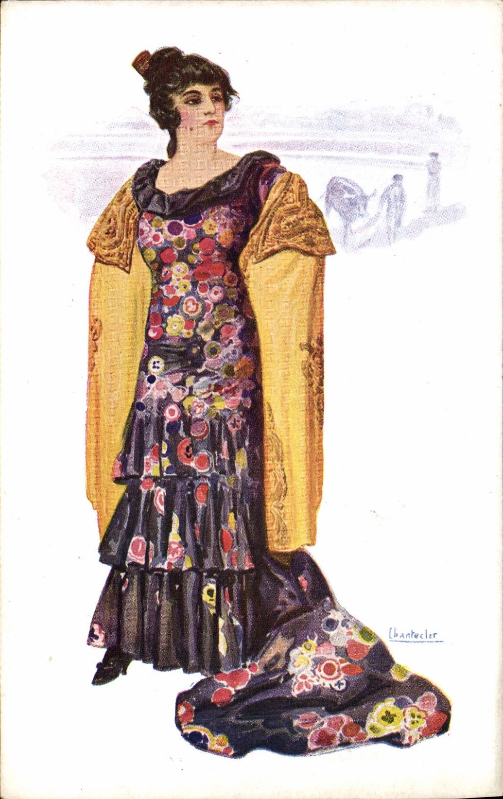 CPA Fantaisie Illustrateur Chantecler Femme Taureau Corrida