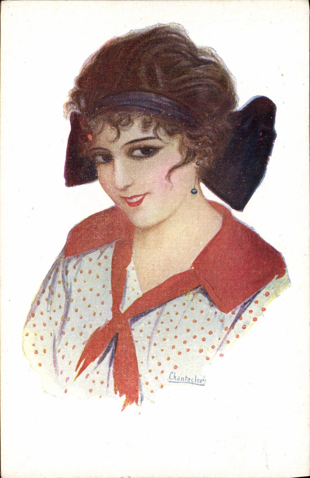 CPA Fantaisie Illustrateur Chantecler Femme