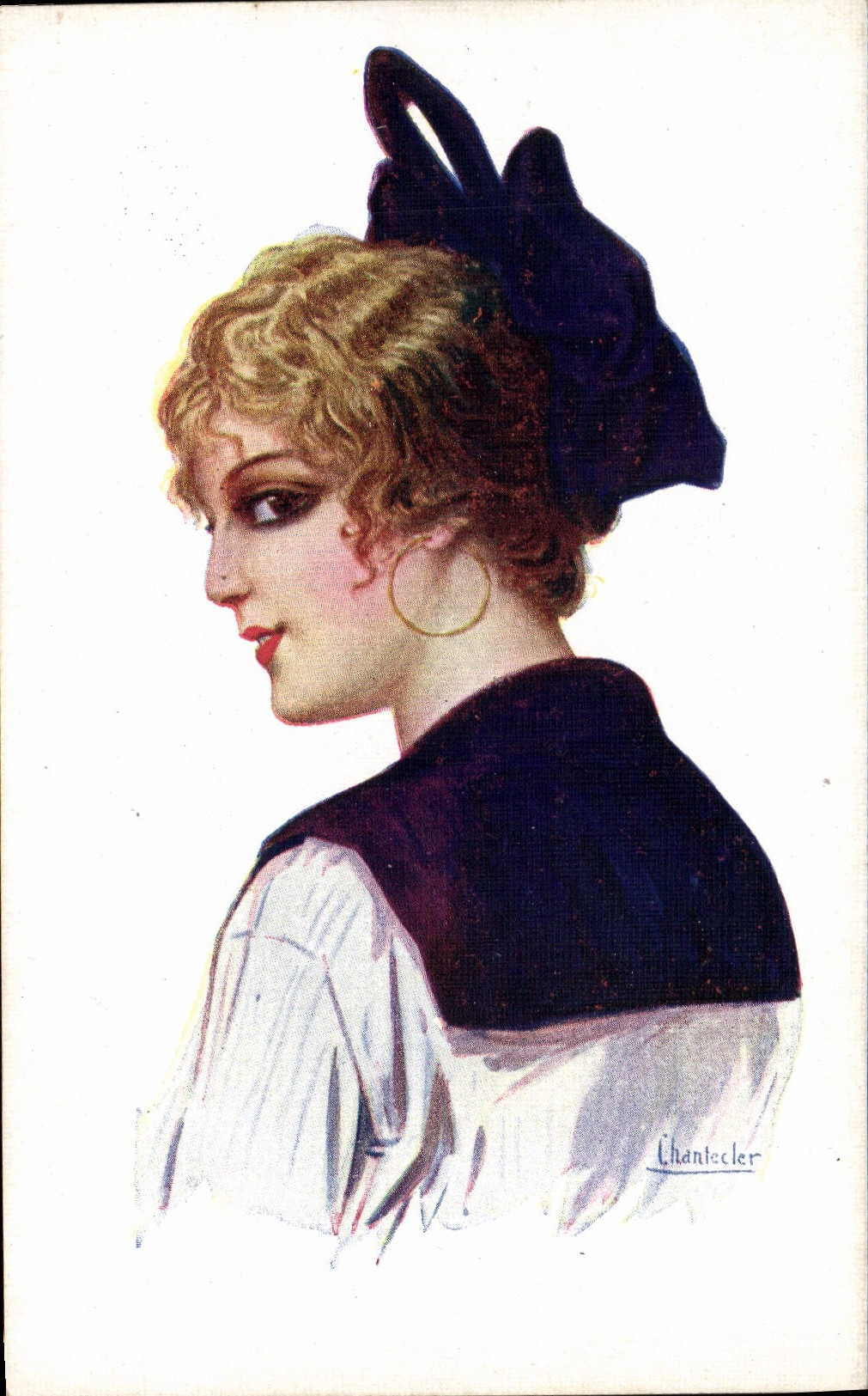 CPA Fantaisie Illustrateur Chantecler Femme 