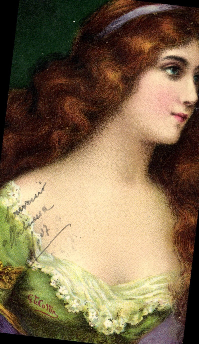 CPA Fantaisie Illustrateur Collins Femme