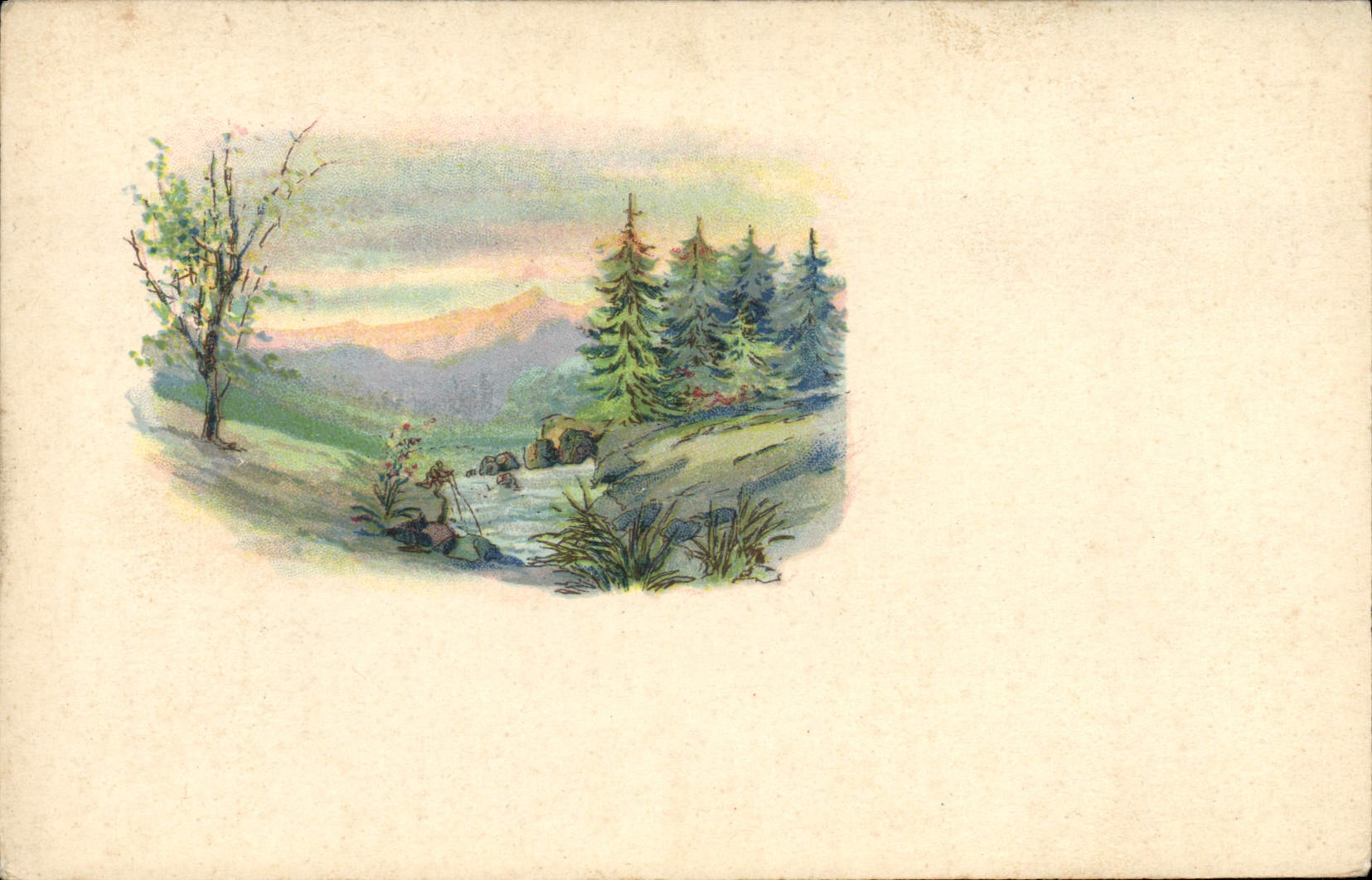 CPA Fantaisie Paysage 