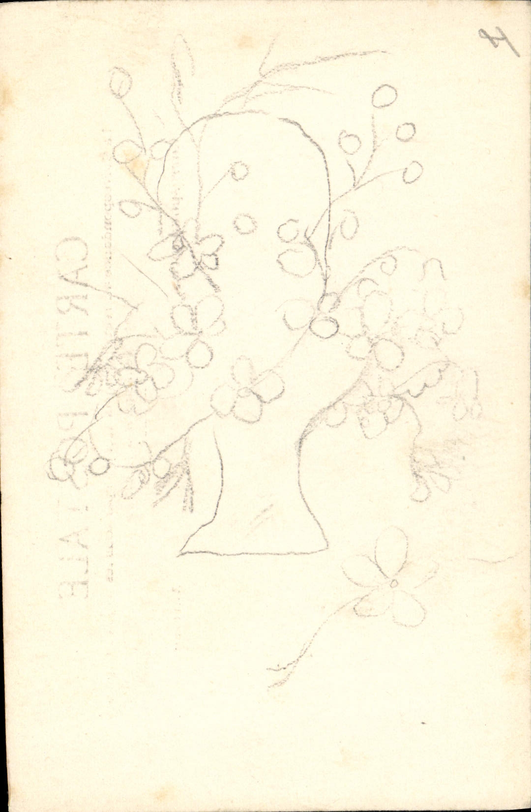 CPA (dessin la main) Fleurs 