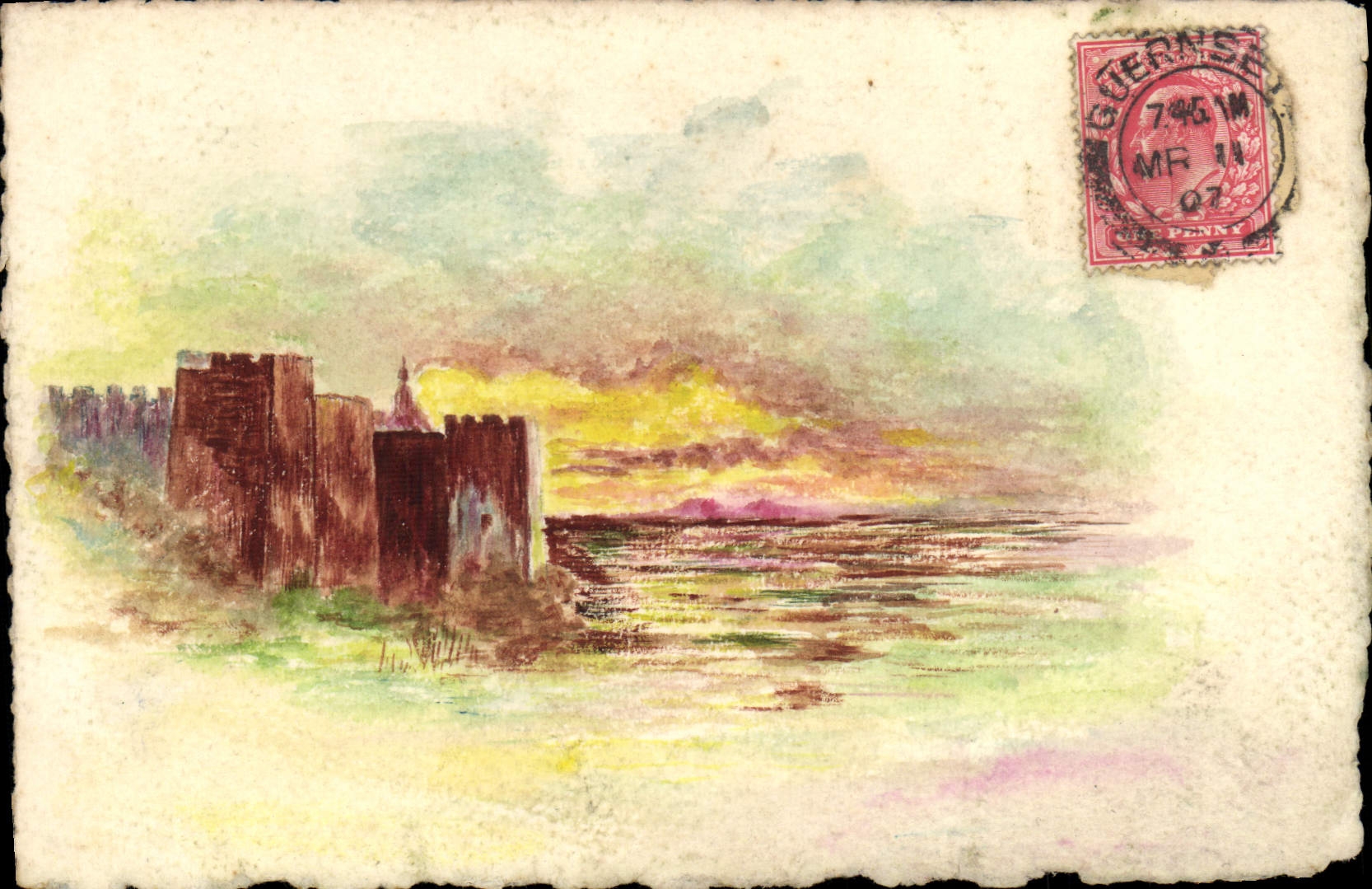 CPA (dessin la main) 