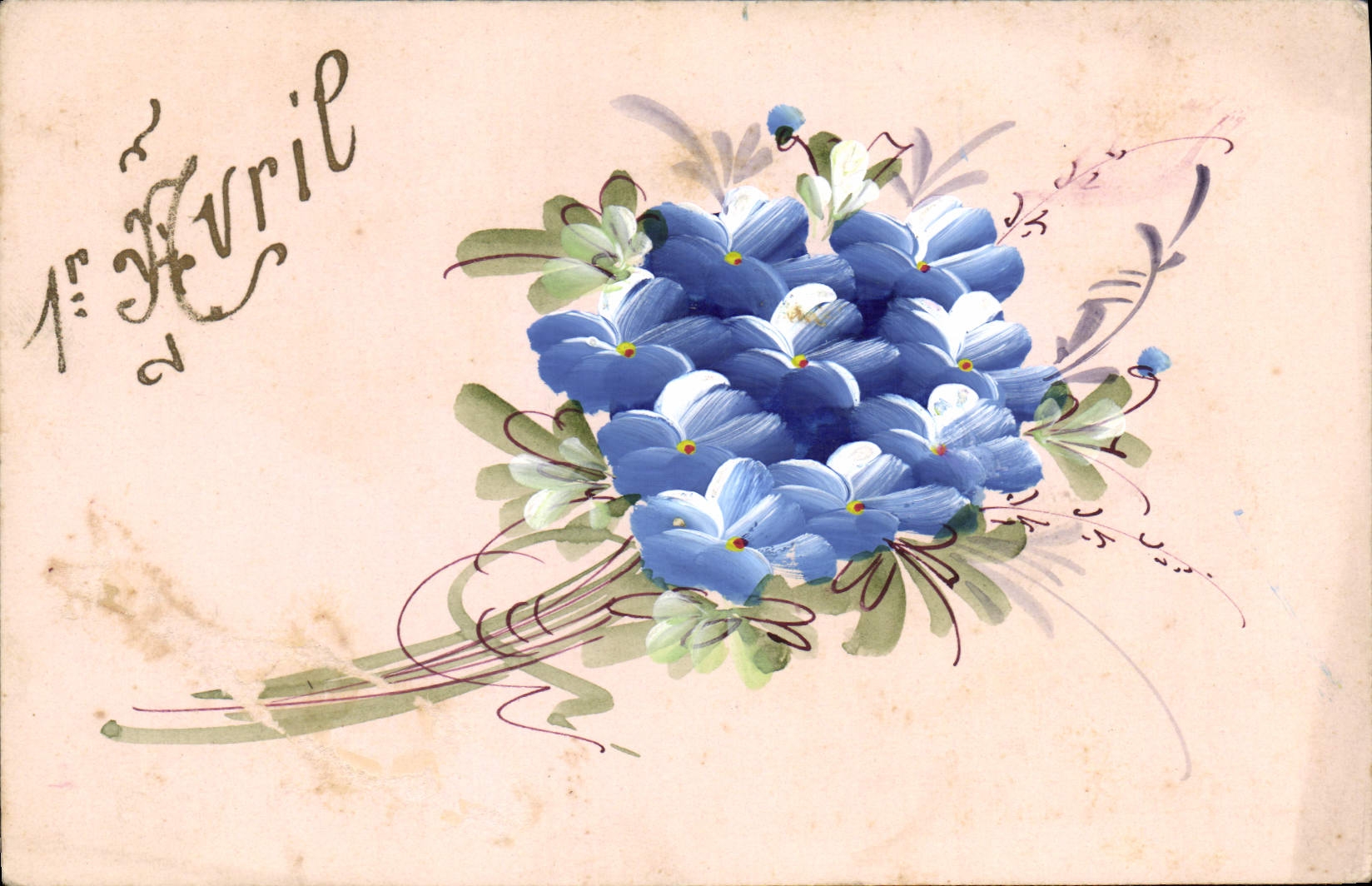 CPA (dessin la main) Fleurs