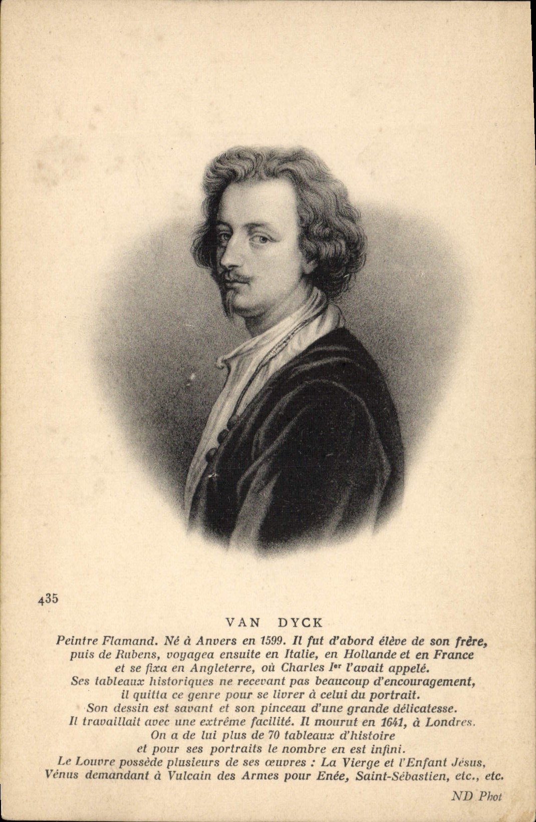 CPA Van Dyck Peintre Flamand