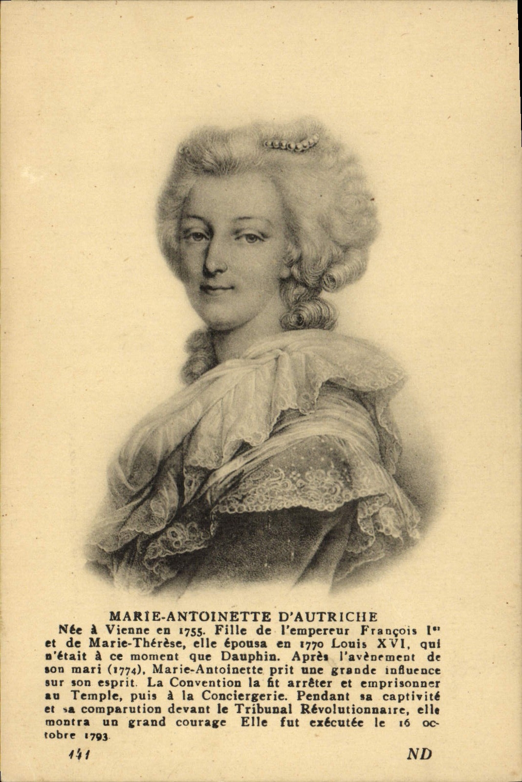 CPA Marie Antoinette d'Autriche