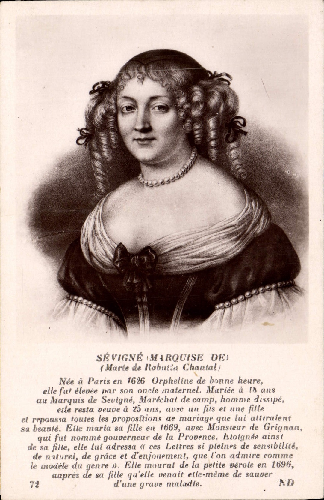 CPA Sevigne Marquise de 