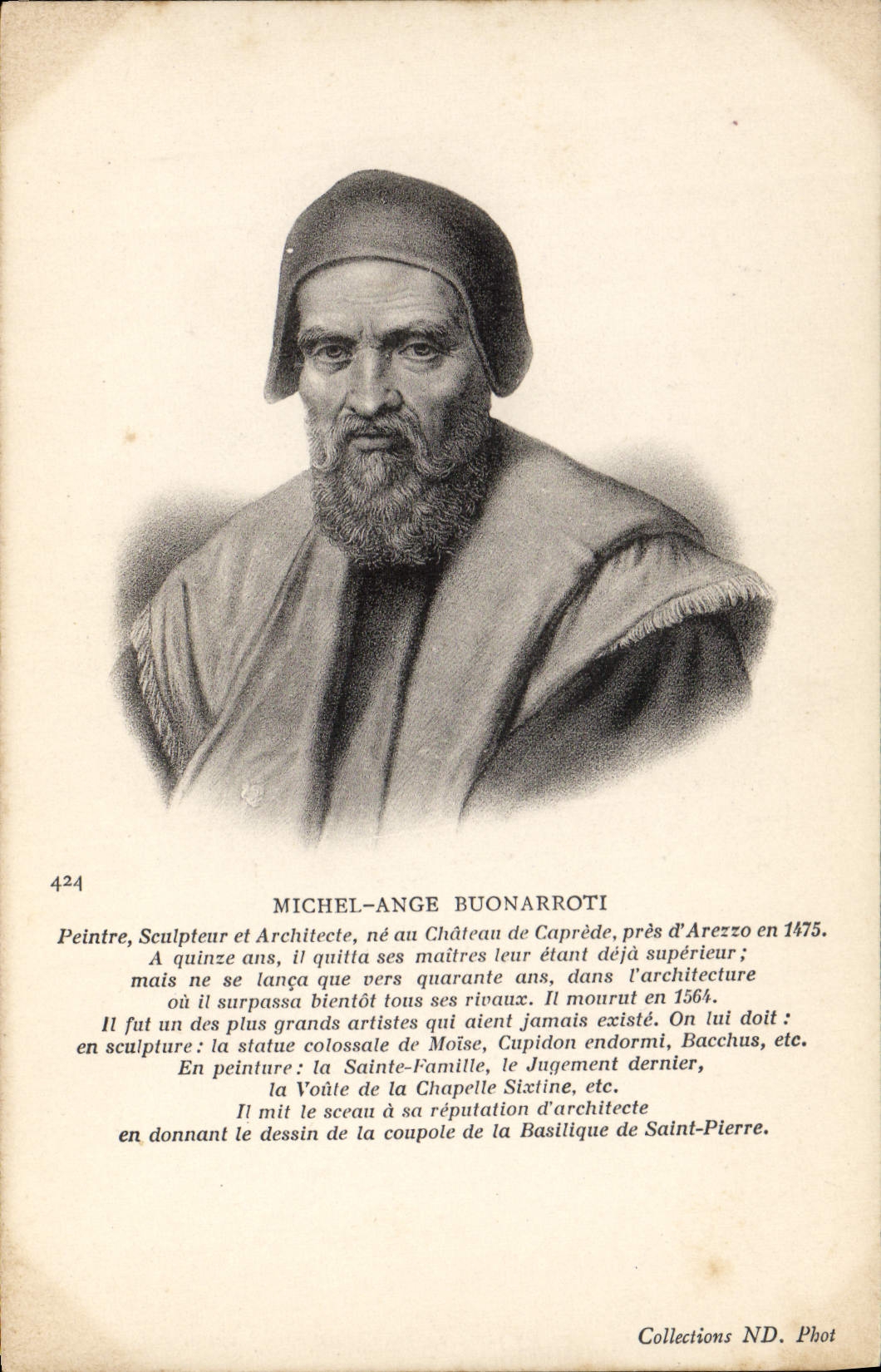 CPA Michel Ange Buonarroti Peintre