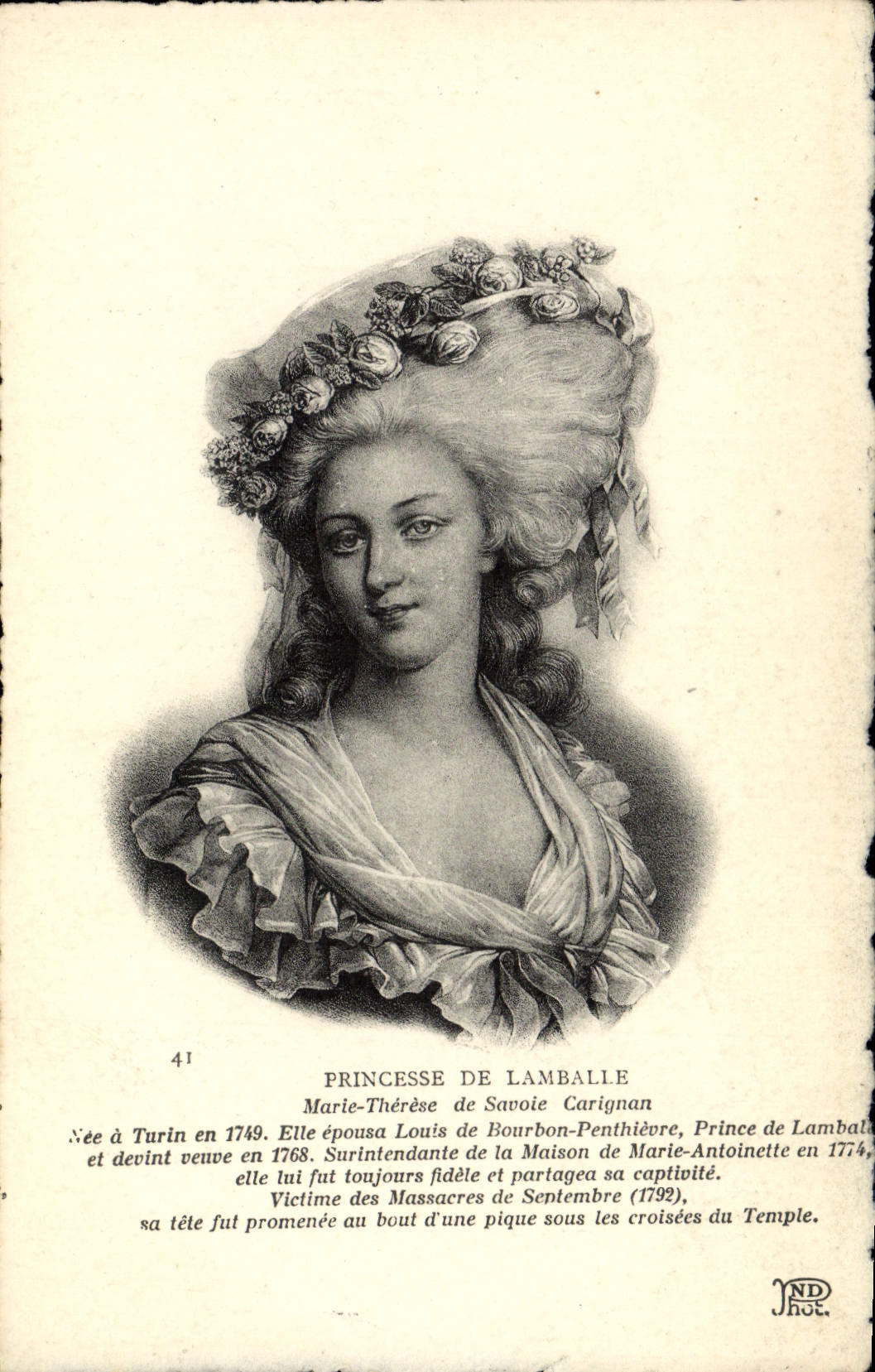 CPA Princesse de Lamballe