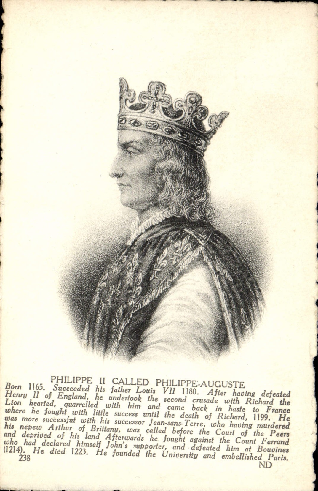 CPA Philippe II called Philippe Auguste
