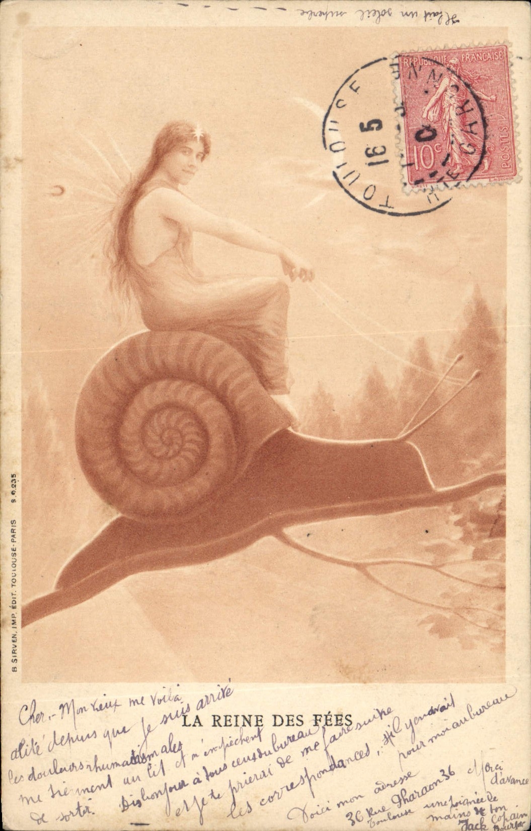 CPA Escargot La reine des fees