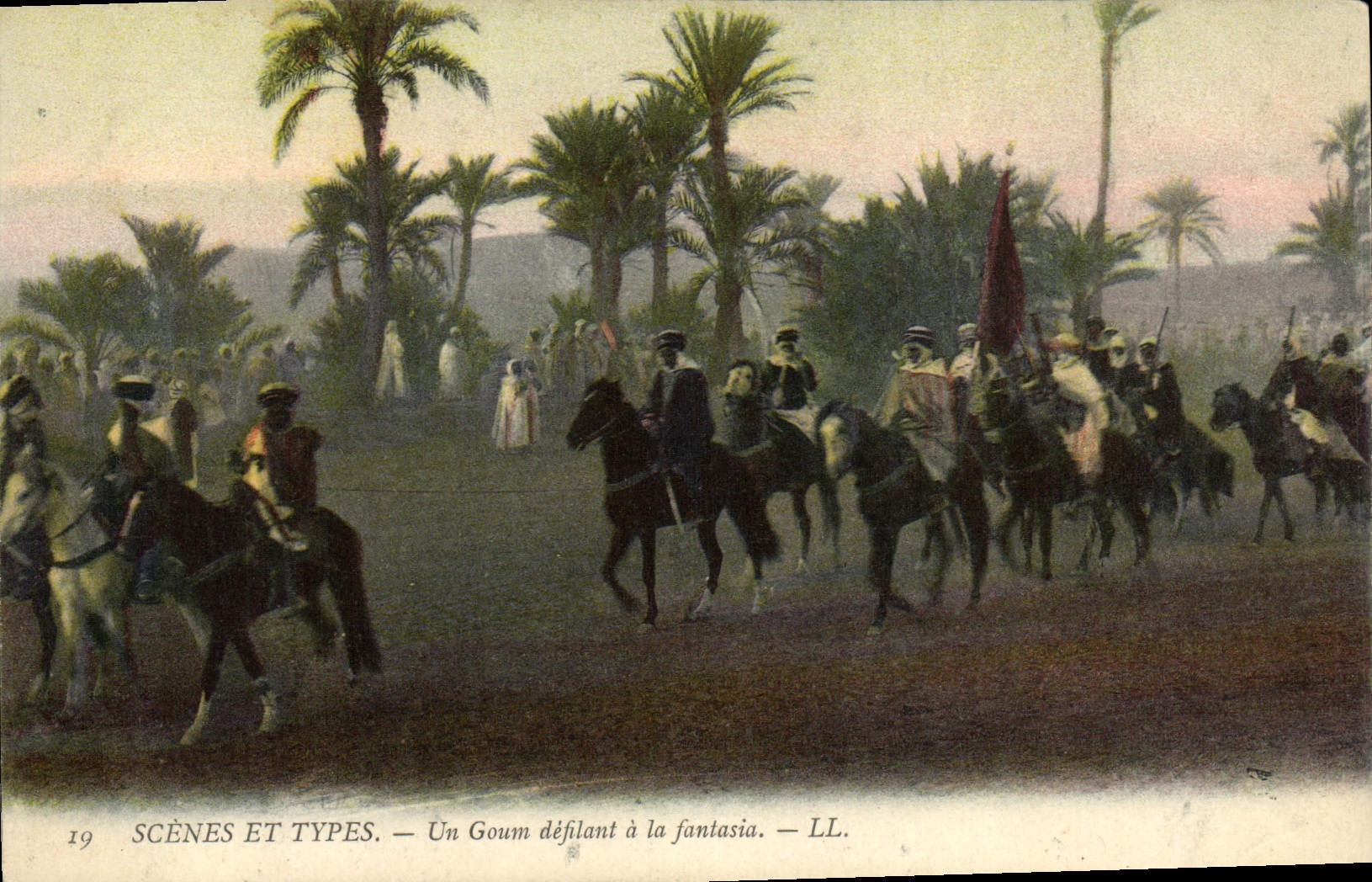 POSTAL Militaria Goum de la VENDIMIA que enmaraña en fantasía