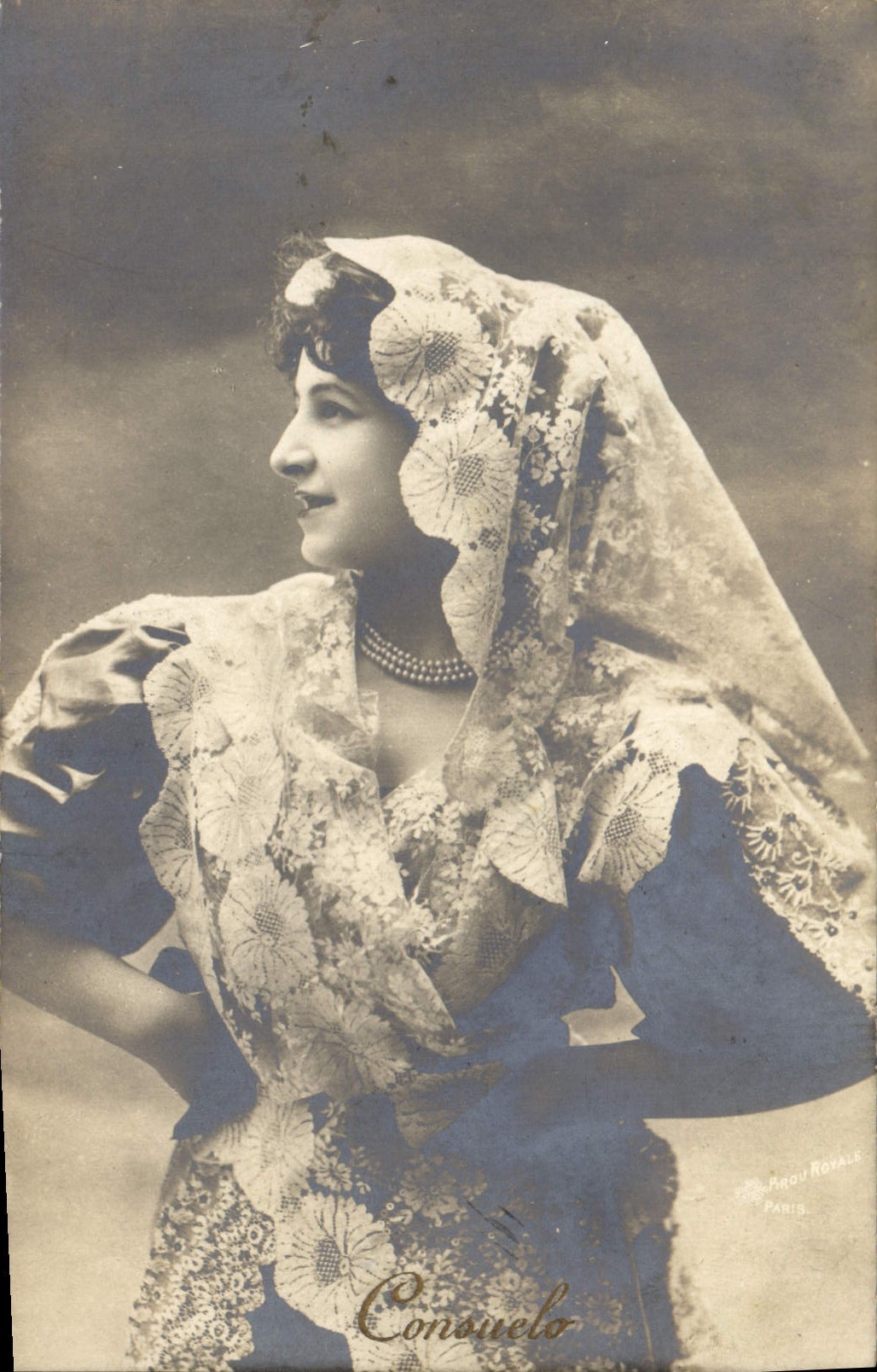 VINTAGE POSTCARD Theater Consuelo Woman