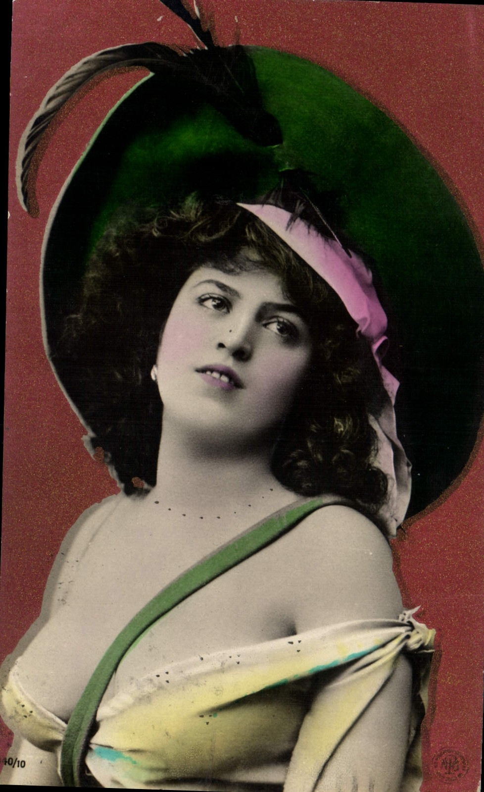 VINTAGE POSTCARD Theater Woman