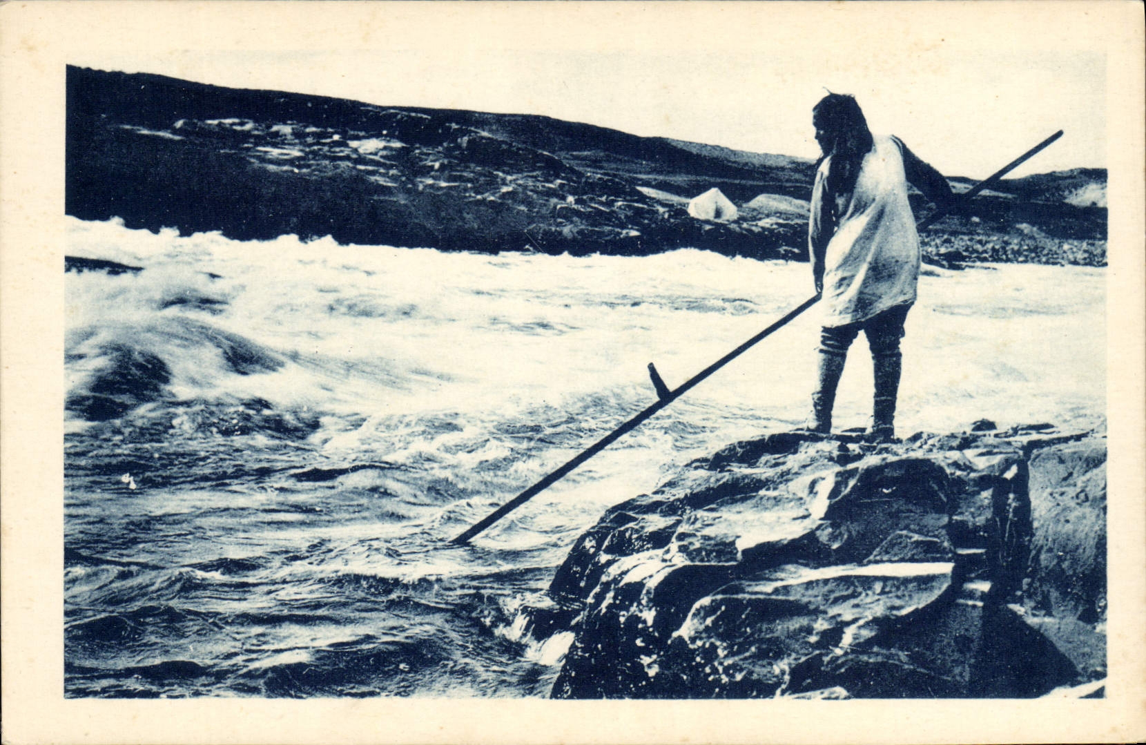 VINTAGE POSTCARD Polar Missions of Oblats of Immaculate Marie Eskimos In Coppermine the Eskimo sinned the salmon