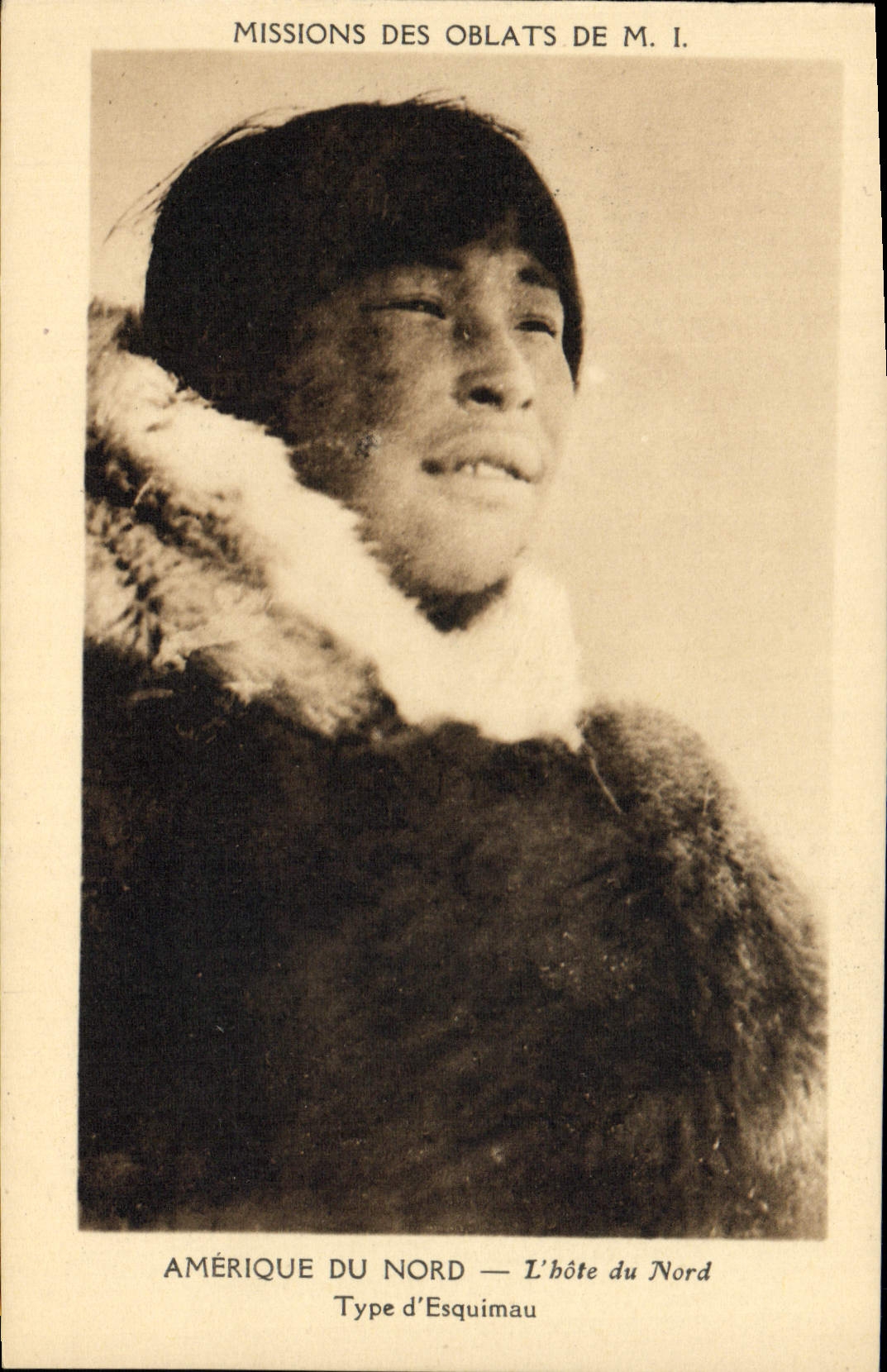 Misión polar de la POSTAL de la VENDIMIA de Oblats de Marie inmaculado Norteamérica el anfitrión del norte estándar del esquimal