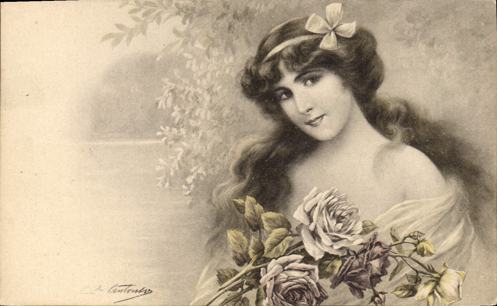 CPA Fantaisie Illustrateur Femme