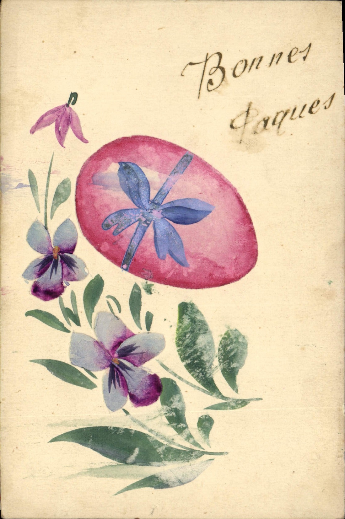 CPA Fantaisie (dessin a la main) Fleurs