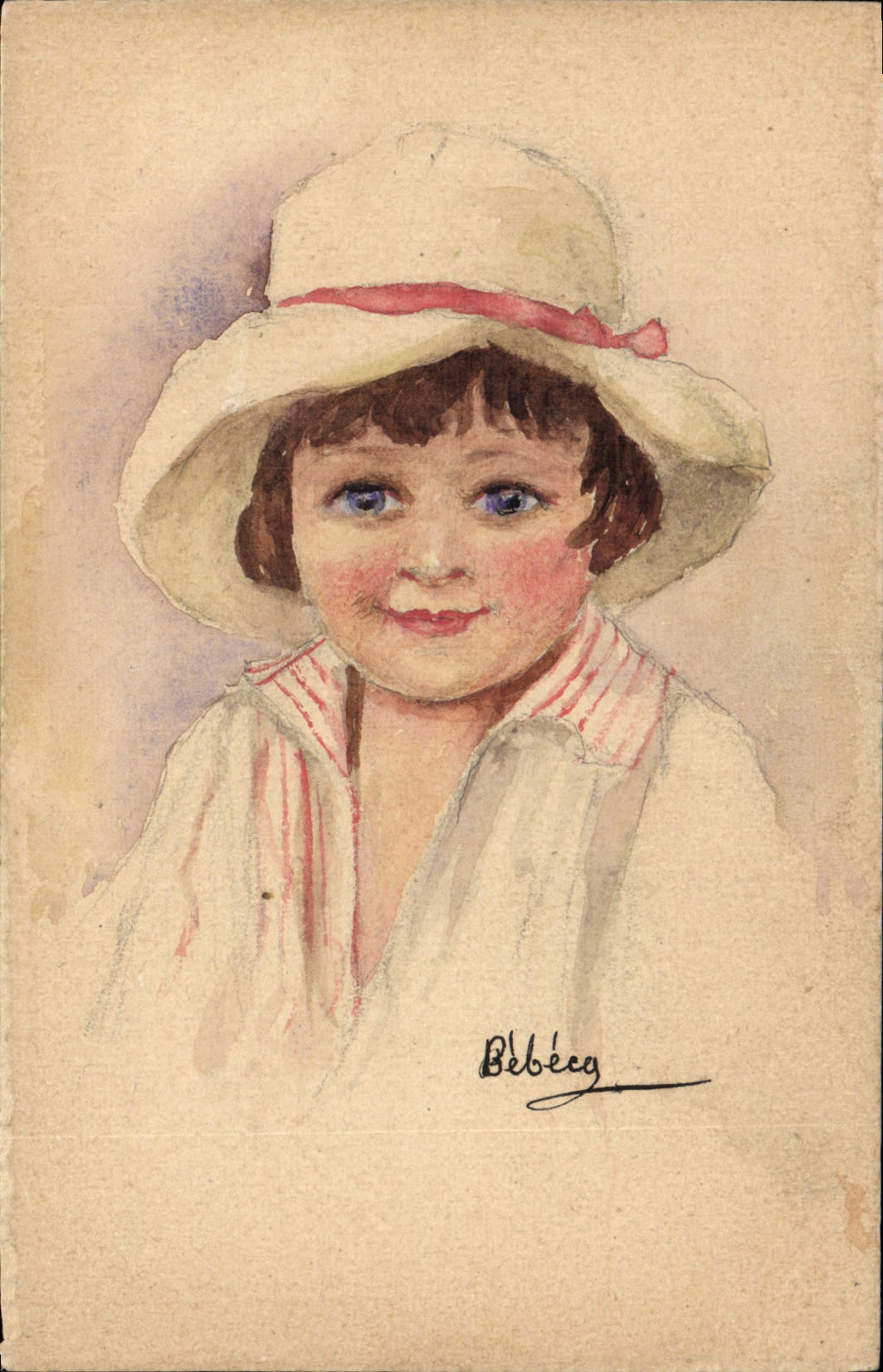 CPA Fantaisie (dessin a la main) Enfants