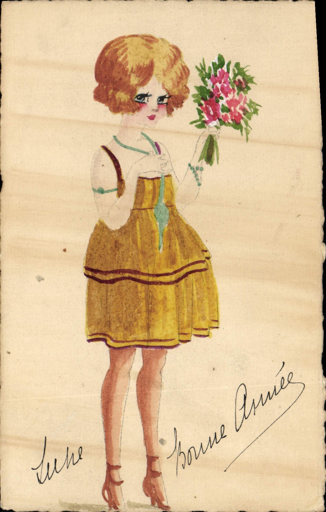 CPA Fantaisie (dessin a la main) Enfant