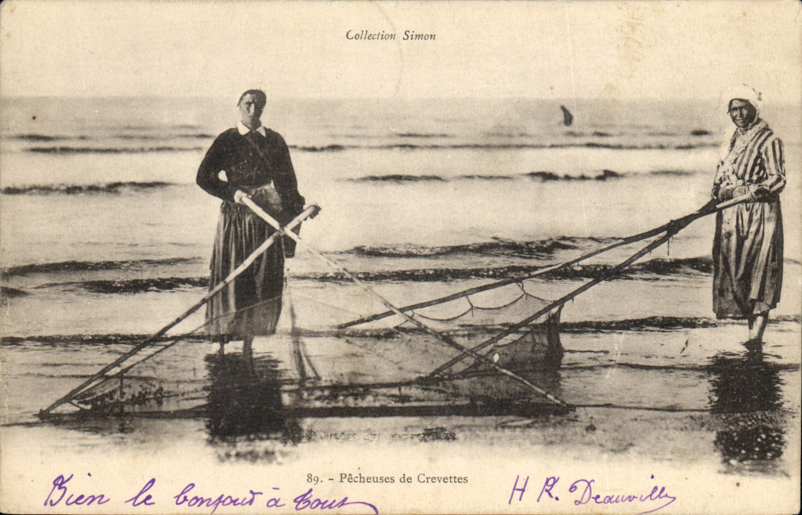 Camarón Sinning Fishings de la POSTAL de la VENDIMIA