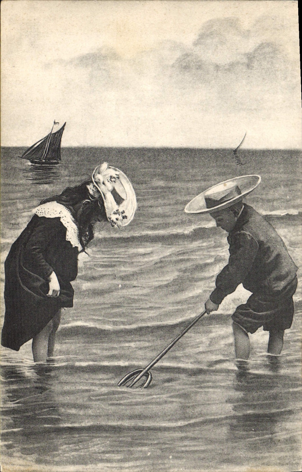 CPA Peche Enfants