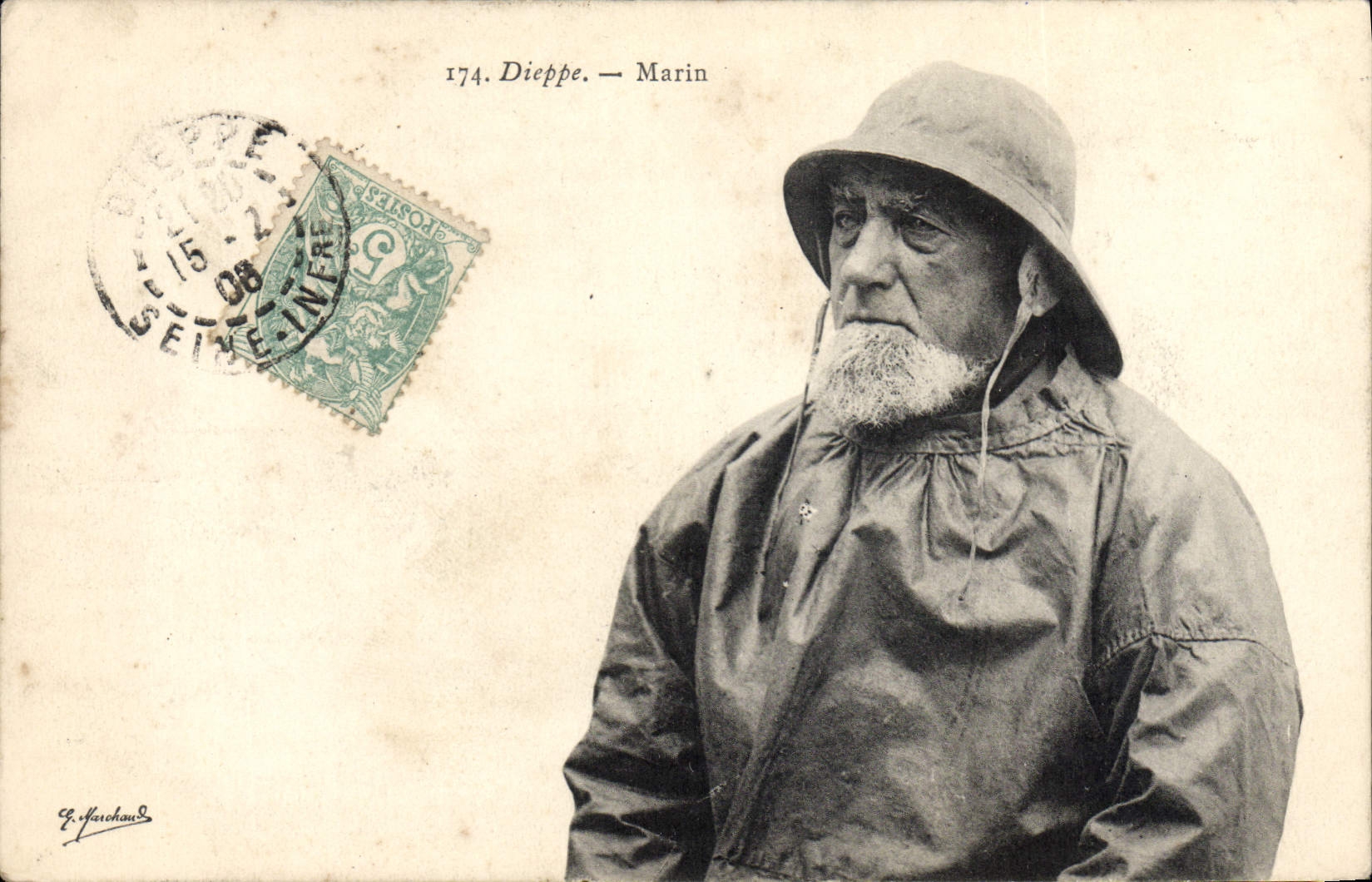 CPA Peche Dieppe Marin Pecheur