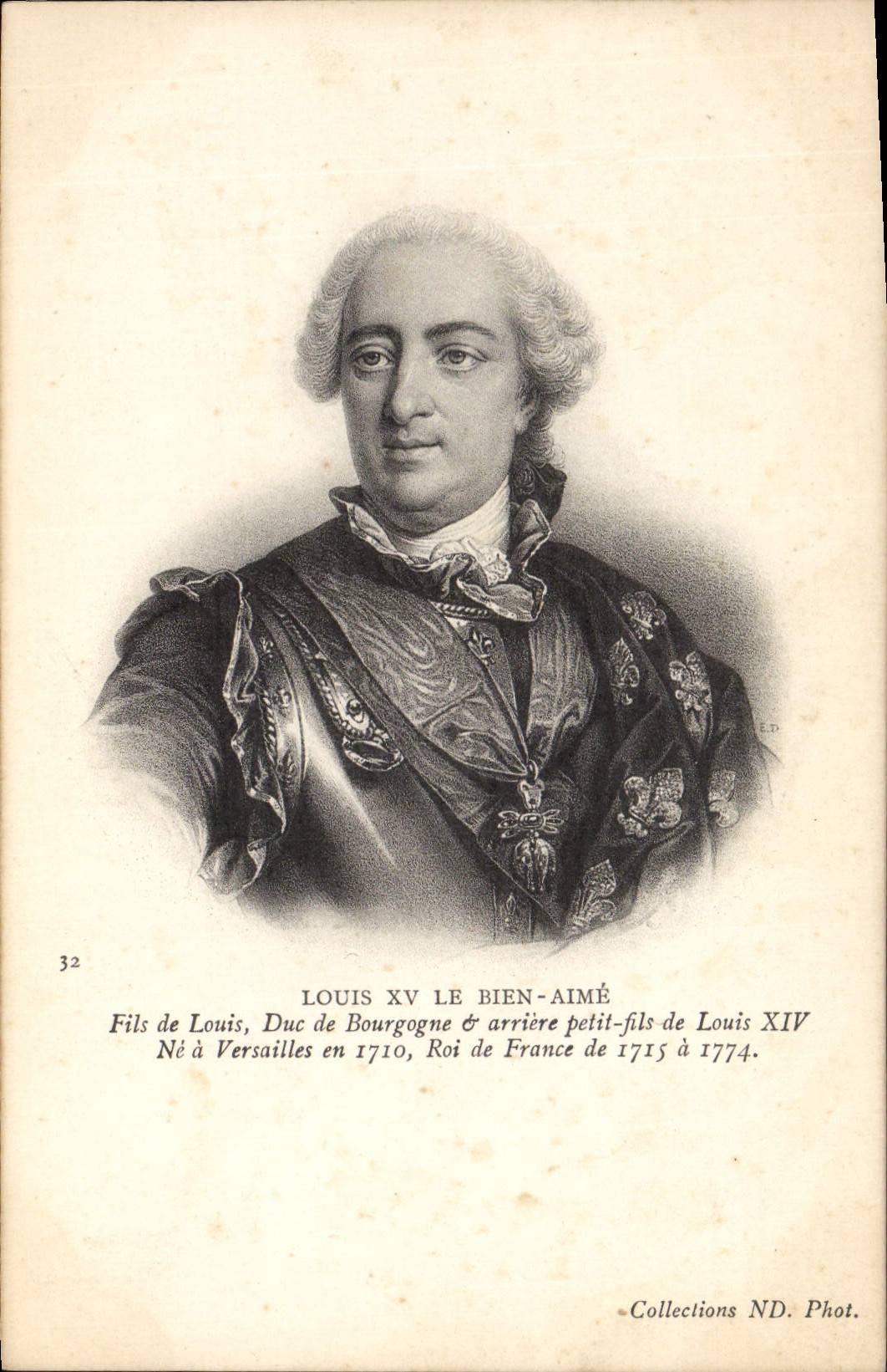 POSTAL Louis de la VENDIMIA XV los buenos gustos Fils de Louis