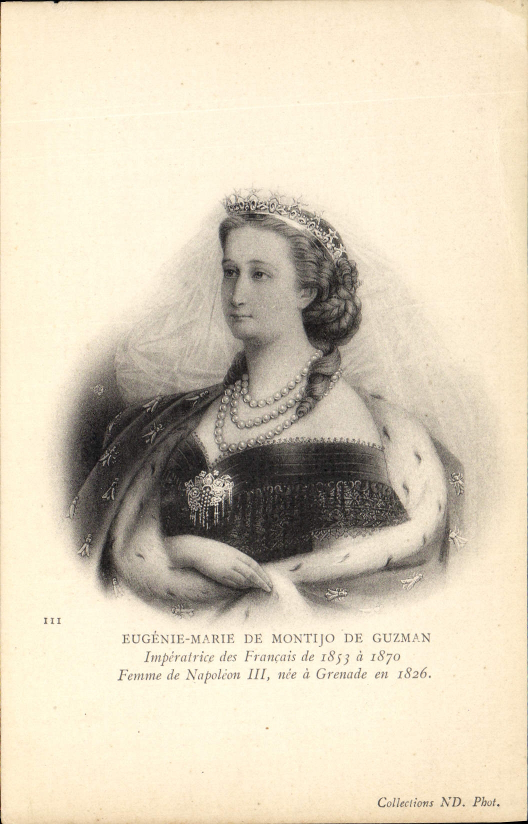 CPA Eugenie Marie de Montijo de Guzman Imperatrice des Francais