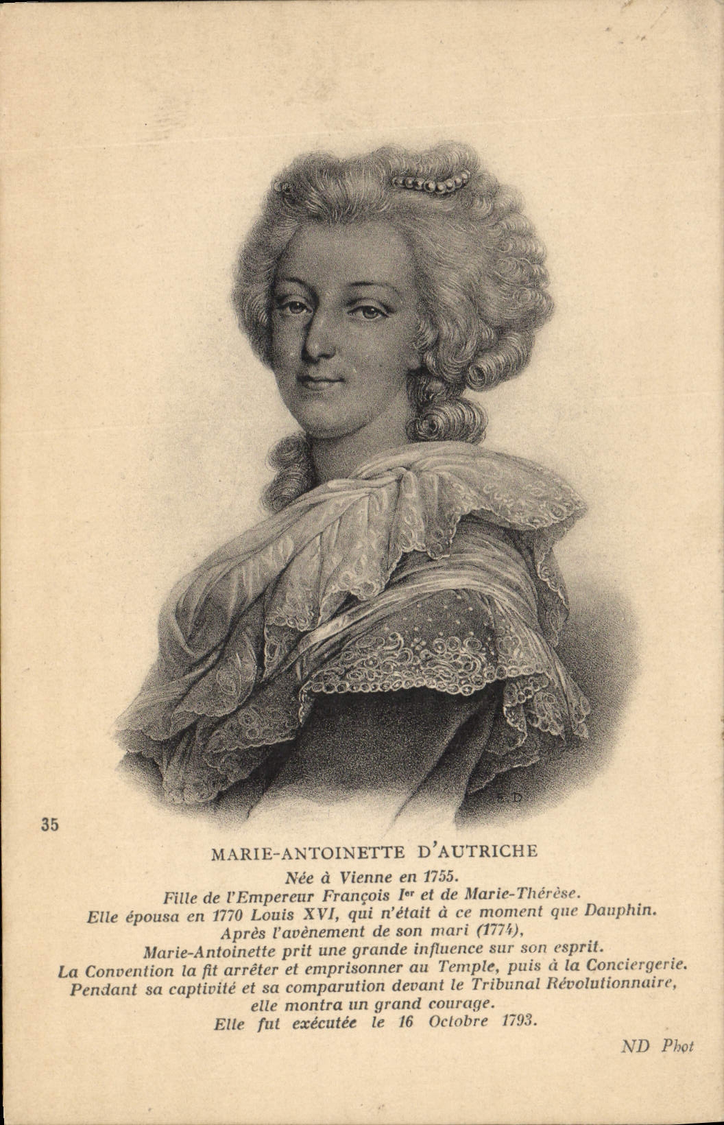 CPA Marie Antoinette d'Autriche 