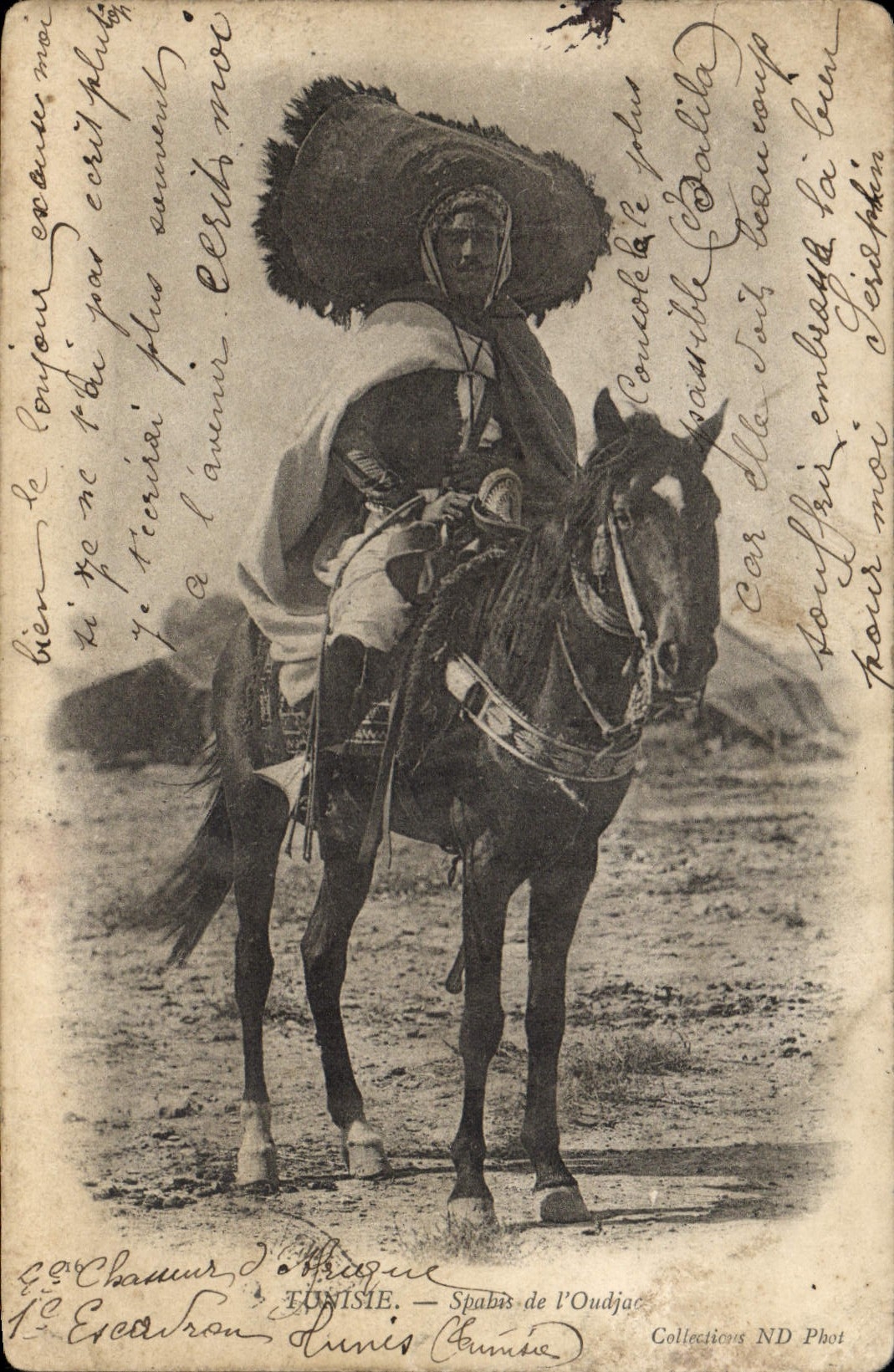 CPA Militaria Tunisie Spahis de l'Oudja