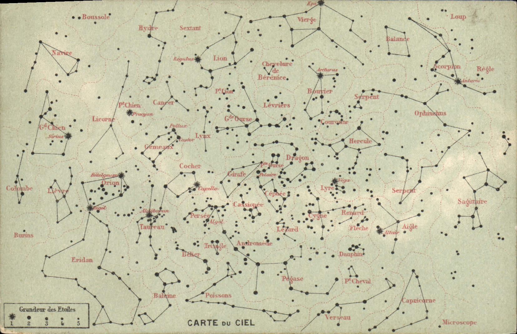 CPA Carte du ciel 